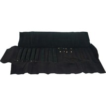 Black Velvet Roll Up Combo Travel Jewelry Display Case 7&quot; x 10 1/4&quot; - £16.55 GBP