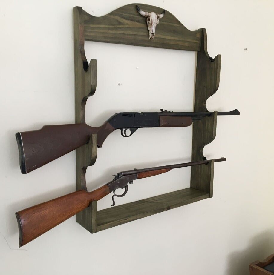 Primary image for gun rack wall mount wood / hand made /Cedar wood