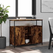 Industrial Wooden Large Sideboard Storage Cabinet With 2 Doors Shelf Met... - $126.16+