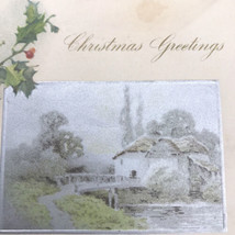 Christmas Greetings Vintage Postcard Antique USA Holly - £9.73 GBP