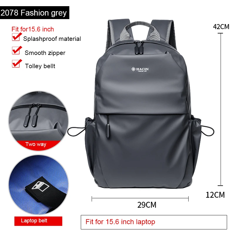 Men&#39;s Backpack USB 15.6 inch Laptop Male Mochila Ruack 2021 New Splasroof Nylon  - $153.10