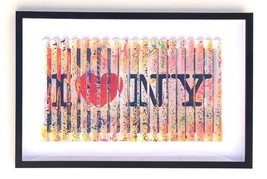 E M Zax &quot;I Love Ny&quot; Original Hand Painted 3D Polymorph On Paper H/S Framed Coa - £1,412.90 GBP
