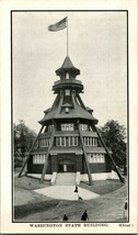 Washington State Building 1904 St Louis Worlds Fair Expo Souvenir Info Card D10 - £24.89 GBP