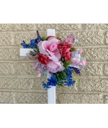 Cemetery cross , grave decoration for spring, memorial for grave at cemetery - $25.00