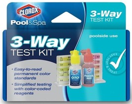 Clorox Pool &amp; Spa 3-Way Water Test Kit for pH Chlorine Bromine 2 Kits - £9.58 GBP