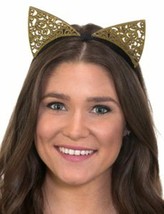 Gold Glitter Cat Ears Headband - £4.44 GBP