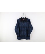 Vintage 90s Streetwear Boys Large Faded Animal Fleece Collared Polo Sweater - $47.32 CAD