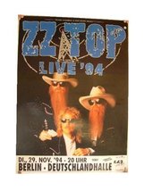 ZZtop Poster Concert Band Shot Berlin ZZ Top - £39.37 GBP