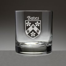 Bates Irish Coat of Arms Tumbler Glasses - Set of 4 (Sand Etched) - £53.65 GBP