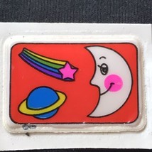 Space Moon Shooing Star Planet PUFFY STICKER 1980s VINTAGE - £7.86 GBP