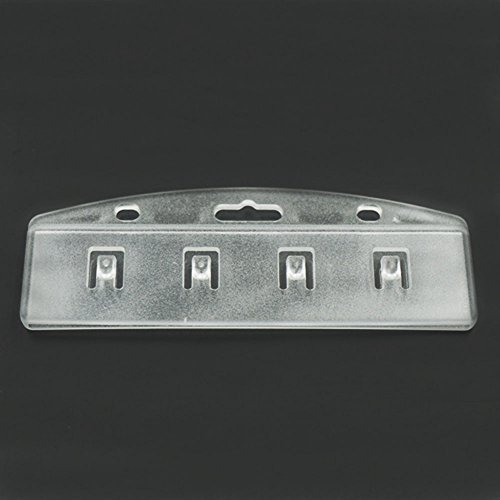 Bluemoona 10 Pcs - Half ID Credit Card Badge Holder Frosted Rigid Plastic Server