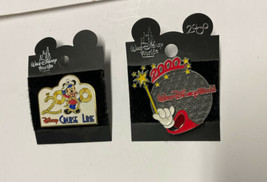 2 Disney World 2000 pins - cruise line cap. &amp; Epcot Spaceship Earth Mickey wand - £15.81 GBP