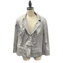 Lane Bryant Coat Jacket Grey Button Front Womens Size 20 - $12.59