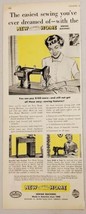 1950 Print Ad New Home Sewing Machines Happy Lady Easiest Sewing - £10.60 GBP