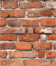 Faux Brick Peel And Stick Wallpaper 17.7&quot; X 393&quot; Contact Paper For Cabin... - £35.55 GBP