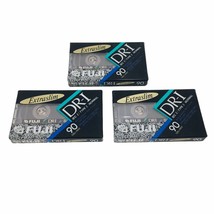 New Lot Of 3 Fuji DR-I 90 Minute Blank Audio Cassette Tapes Normal Bias Slim - £14.82 GBP