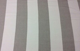 BALLARD DESIGNS SUZANNE KASLER LINEN FLAX BLANC STRIPE 13oz FABRIC 2.6 Y... - $28.73