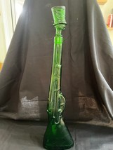 vintage Italian Empoli Green  Glass Genie Bottle Rifle Decanter - £110.62 GBP