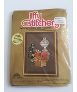 Vintage Embroidery Kit Antique Phone &amp; Flowers Jiffy Stitchery New Unope... - £14.68 GBP