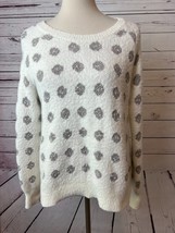 ModCloth Tinsel Ugly Christmas Sweater Small Pullover Fuzzy Dot Knit Womens - $37.11