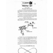 Gilbert Ho American Flyer Trains Trestle Set Instruction Sheet Copy - $6.99