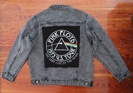 Pink Floyd 1973 US Tour The Dark Side of the Moon denim jean jacket wome... - £78.43 GBP