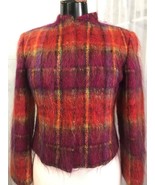 Worth Women&#39;s Jacket New York Mohair Wool Blend Red Purple Lined Size 4 - $98.01