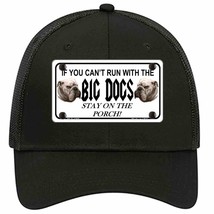 Run With The Big Dogs Novelty Black Mesh License Plate Hat - £23.17 GBP