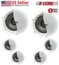 5Core 6 Pcs 6.5 Inch Ceiling Speaker Wired Waterproof in Ceiling/in Wall Mounted - £63.79 GBP