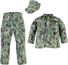 Kids US Navy 5-Piece NWU Camouflage Military Uniform Set - Authentic Hero Gear - £70.38 GBP