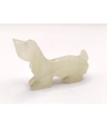 Vintage Carved Onyx Bassett Hound, Standing Dog Figure - $295.49 MXN