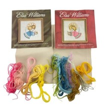 Elsa Williams Crewel Work Kits - Pink Angel and Harp and Blue Angel and Drum  5" - £12.11 GBP