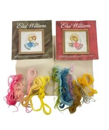 Elsa Williams Crewel Work Kits - Pink Angel and Harp and Blue Angel and ... - £12.11 GBP