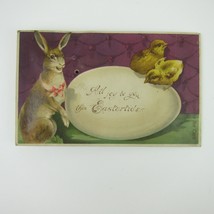 Easter Postcard Squeeze Sound Rabbit Chicks Squeak WORKING Antique 1910s... - $39.99
