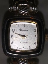 LADIES GENEVA PLATINUM JAPAN MOVT BANGEL WRIST WATCH - $88.40 CAD