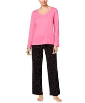 allbrand365 designer Womens Graphic Top And Printed Pants Pajama Set, X-Small - £26.85 GBP