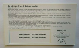 Medusa Pinball Machine Instruction Game Score Card 1980 German Text NOS - £14.36 GBP