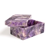 Amethyst Jewelry Box Purple Crystal Trinket Box For Rings, Necklace - €86,28 EUR