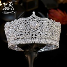 Bridal Wedding Hair Accessories , Round Crown Pageant Accessories,Gorgeous Tiara - £360.97 GBP