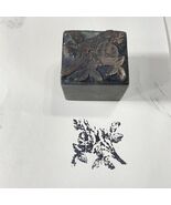 vintage letter press printing block floweds all metal 1” x 1” - $300.35 MXN