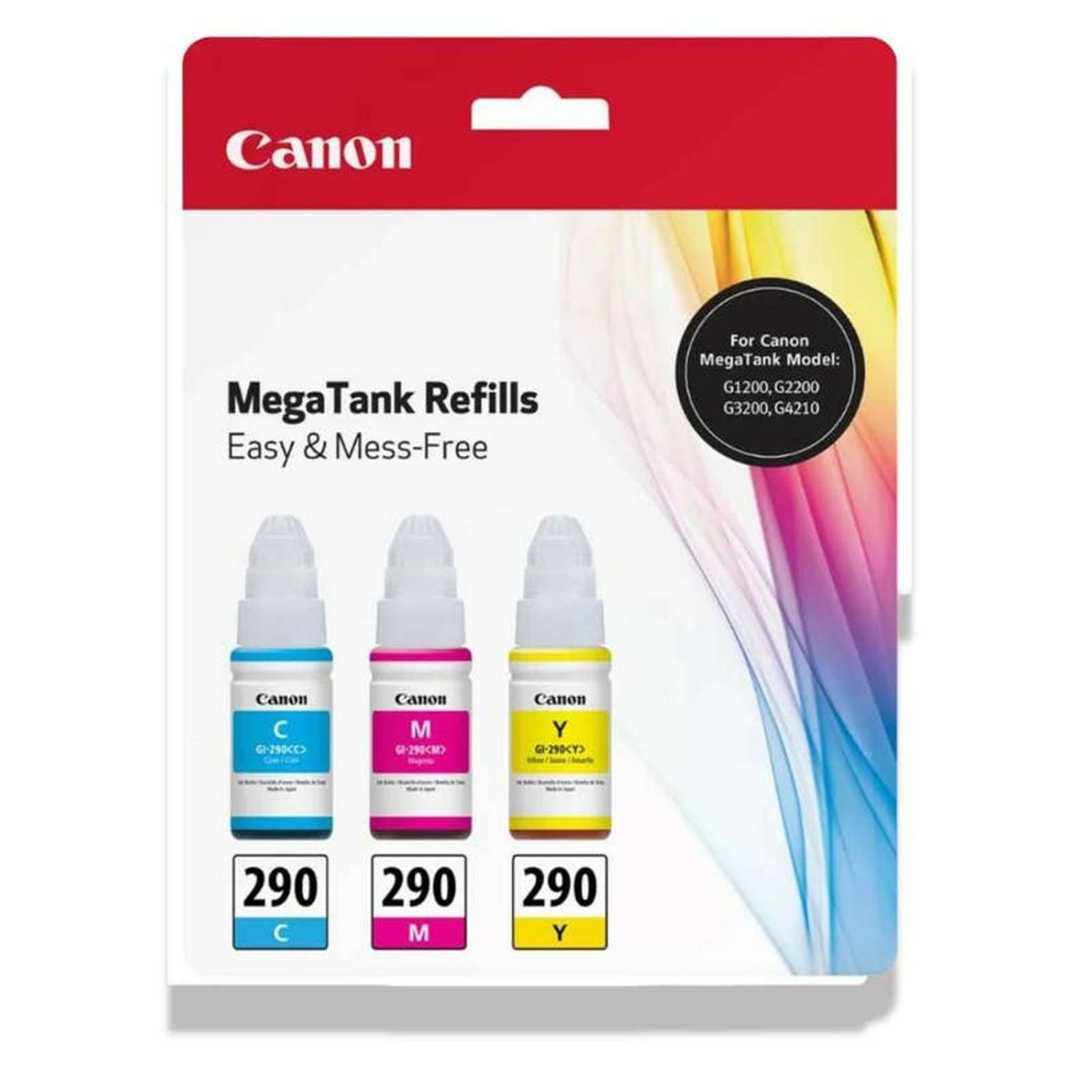 NEW Genuine Canon MegaTank 290 Color Ink Refills 1596C001 Cyan Magenta Y... - £21.08 GBP
