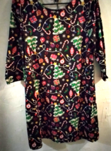 Dress Works Ladies Christmas Tree Lights Canes M Novelty Shift Dress NWT Holiday - £18.86 GBP