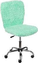 Urban Shop Faux Fur Rolling Task Chair, Mint - £55.74 GBP