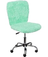 Urban Shop Faux Fur Rolling Task Chair, Mint - £55.30 GBP