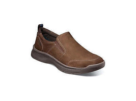 Nunn Bush Mac Moc Toe Slip On Walking Shoes Leather Brown 85032-200 - £79.75 GBP