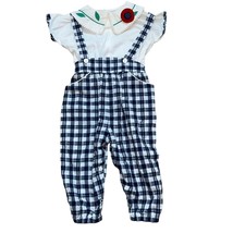 Baby Togs 18 Months Vintage Spring Collared Top Gingham Overalls Outfit - £26.77 GBP