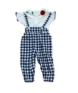 Baby Togs 18 Months Vintage Spring Collared Top Gingham Overalls Outfit - £26.76 GBP