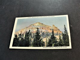 Beartooth Butte from Cooke Red Lodge Highway, Wyoming - Linen Postcard. - £4.84 GBP