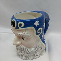 Vintage 1994 Applause Inc Wizard 3D Ceramic Mug Magic Robe With Green Gem - €23,11 EUR