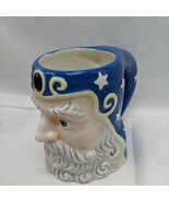 Vintage 1994 Applause Inc Wizard 3D Ceramic Mug Magic Robe With Green Gem - €23,11 EUR